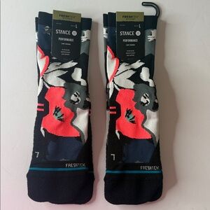 Stance Flower Beds Quarter Performance Socks (2 Pairs) Black Large